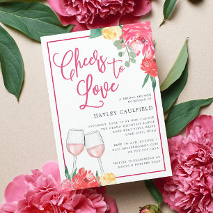Jardin Rosé   Invitation de douche nuptiale