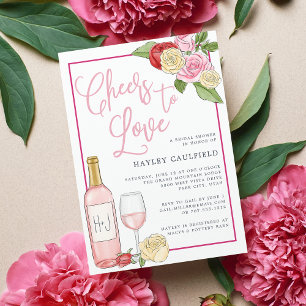 Jardin Rosé Invitation de douche nuptiale