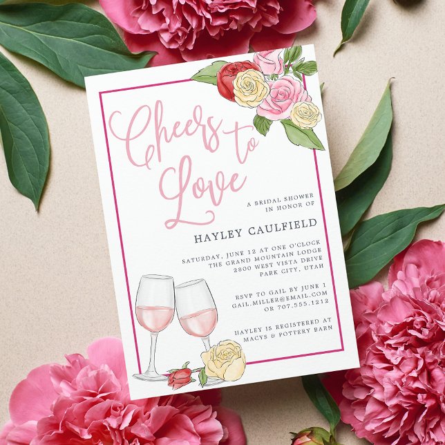 Jardin Rosé | Invitation de douche nuptiale (Créateur téléchargé)