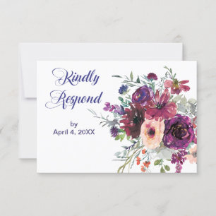 Jardin Splash Moderne Mariage Floral RSVP