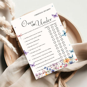 Jardin sur ou sous la douche nuptiale jeu Carte