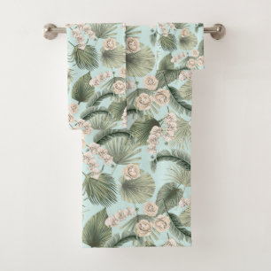 Jardin tropical Motif orchidée et palmier