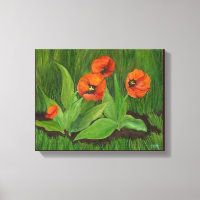 Jardin Tulipes toile enveloppée