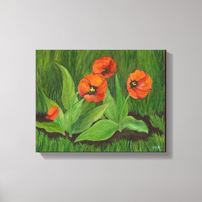 Jardin Tulipes toile enveloppée (Recto)