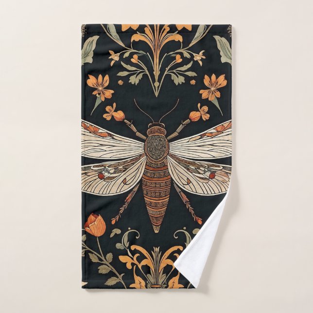 Jardin vintage de lucioles (Serviette à main)