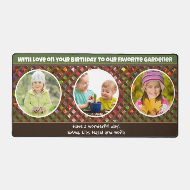 Jardinage Multi Photo Anniversaire Créez votre pro (Recto)