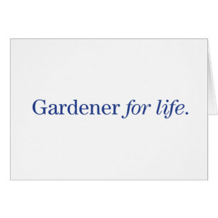 Jardinier pendant la vie