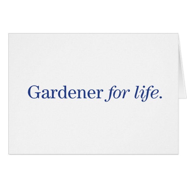 Jardinier pendant la vie (Devant Horizontal)