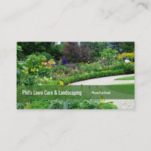 Jardins anglais aménageant le carte de visite en
