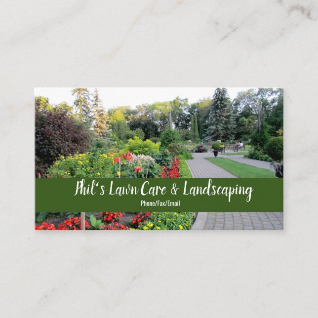 Jardins anglais aménageant le carte de visite en (Devant)