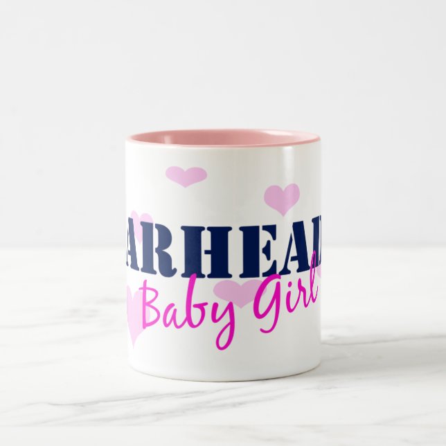 Jarheads Baby-Mädchen-Kaffee-Tasse Zweifarbige Tasse (Mittel)