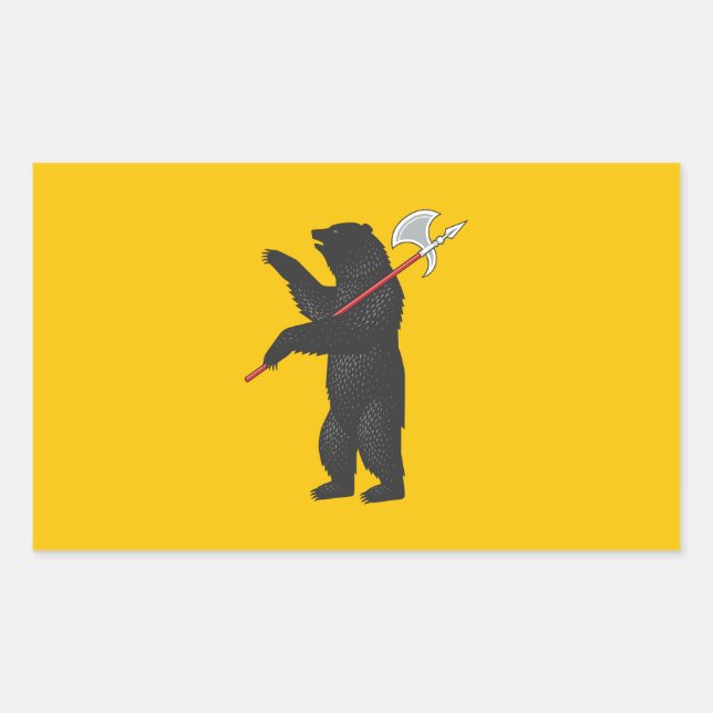 Jaroslawische Flagge Rechteckiger Aufkleber (Vorderseite)