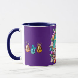 jarra con un lindo conejo de pascua. tasse