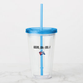 jarra / vaso con frase cubana acryltrinkbecher