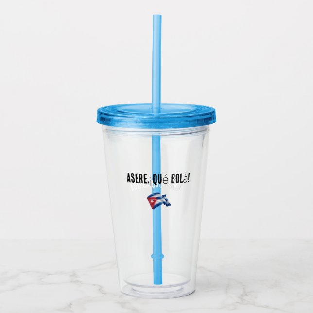 jarra / vaso con frase cubana acryltrinkbecher (Vorderseite)