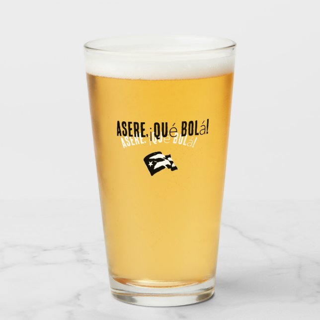 jarra / vaso con frase cubana glas (Vorne (Gefüllt))