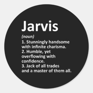 Jarvis Definition Personalisiert Name Funny Birthd Runder Aufkleber