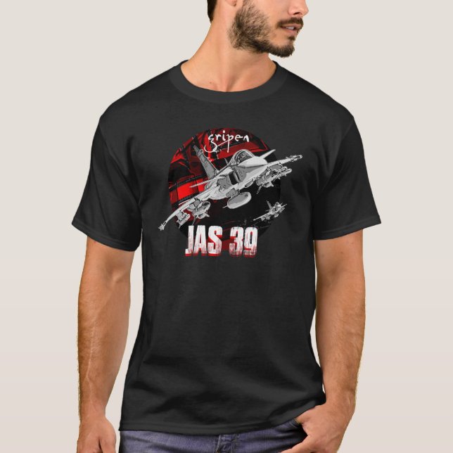 JAS-39 Gripen Fighterjet der schwedischen Luftwaff T-Shirt (Vorderseite)