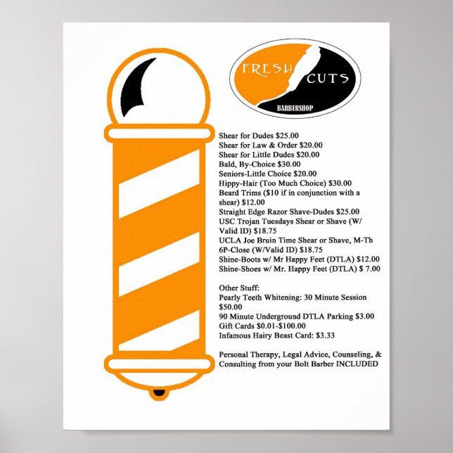 Jasen Sousa Barber Shop Poster (Vorne)