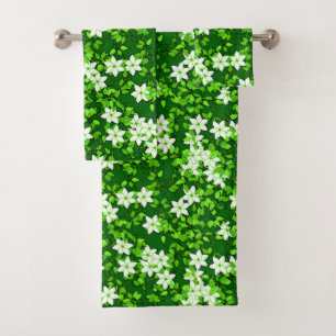 Jasmin Blanc Parmi Les Feuilles Verts