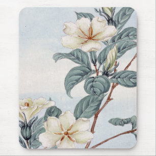 Jasmin-Blumen (Vintage japanische Kunst) Mousepad