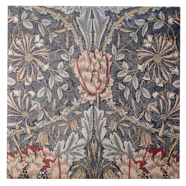 Jasmin-Druck (von William Morris) Fliese (Vorderseite)