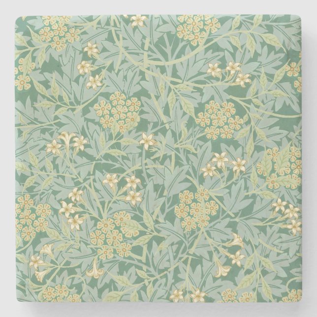 Jasmin durch William Morris Steinuntersetzer (Vorderseite)