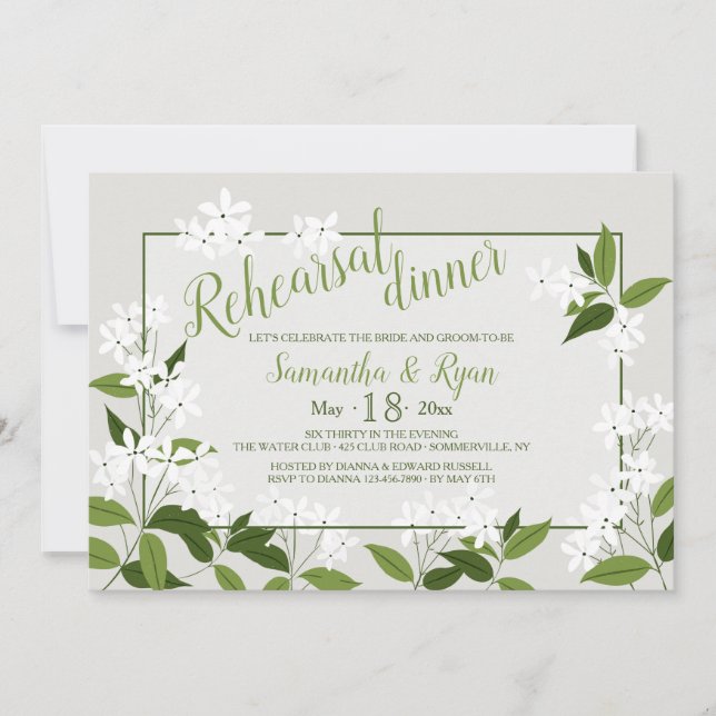 Jasmin-Horizontal-Einladung Einladung (Vorderseite)