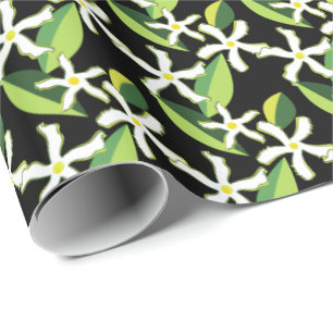 Jasmin-Retro abstraktes mit Blumenmuster Geschenkpapier