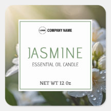 Jasmin Scent Candle Label