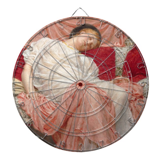 Jasmin (Schöne junge schlafende Frau) Dartscheibe (vorne)