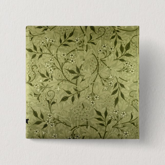 "Jasmin" Tapetenentwurf, 1872 Button (Vorderseite)