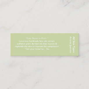 Jasminbestandteilkarte Mini Visitenkarte