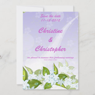 Jasminblüten individuell anpassbare Save-the-Date- Save The Date