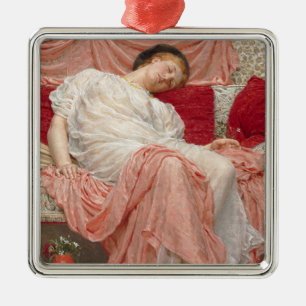 Jasmine (Beautiful Young Sleeping Woman) Ornament Aus Metall