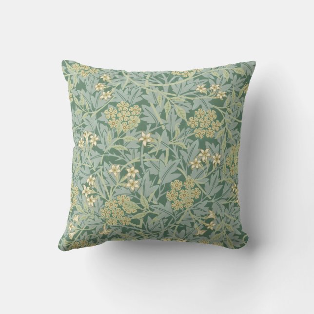 Jasmine berühmtes Muster von William Morris Kissen (Rückseite)