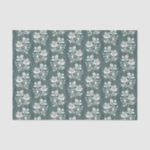 Jasmine Bloom Vintage Blume Blumenmuster Grau