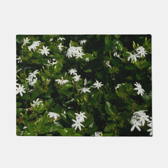 Jasmine Blume Tropical Floral Botanic Fußmatte (Vorderseite)