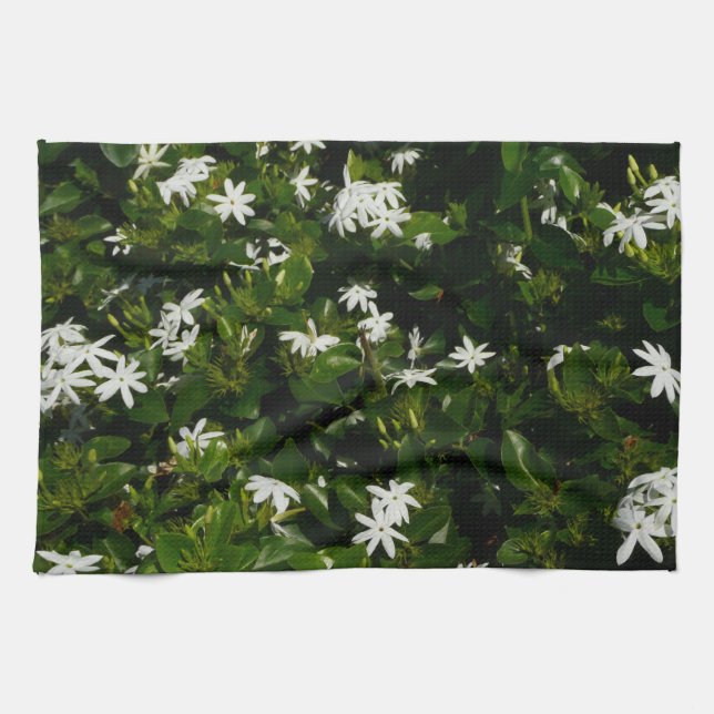 Jasmine Blume Tropical Floral Botanic Handtuch (Horizontal)
