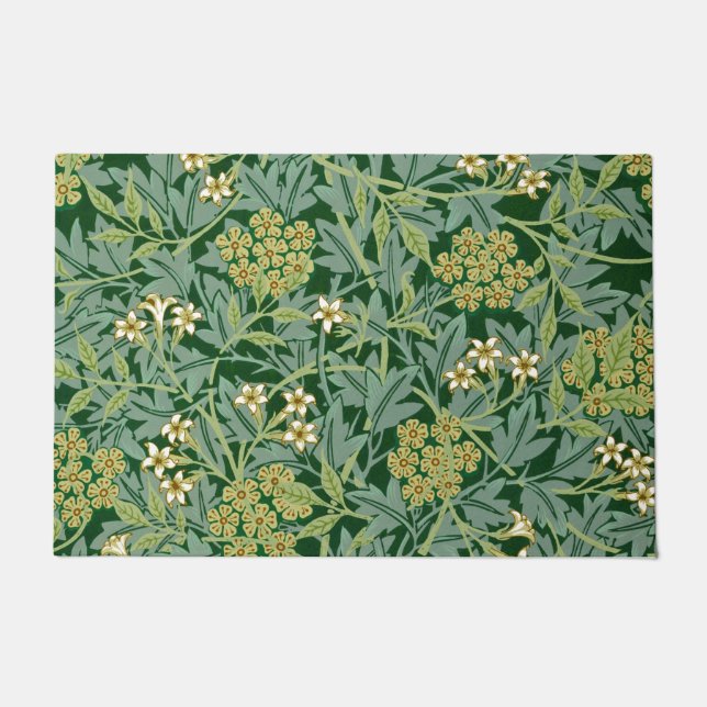 Jasmine Blume Vintag Ornament Illustration Fußmatte (Vorderseite)