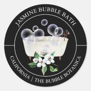 Jasmine Bubble Bath label Runder Aufkleber