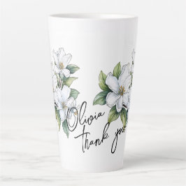 Jasmine "Danke!" Editable Slogan & Name Milchtasse