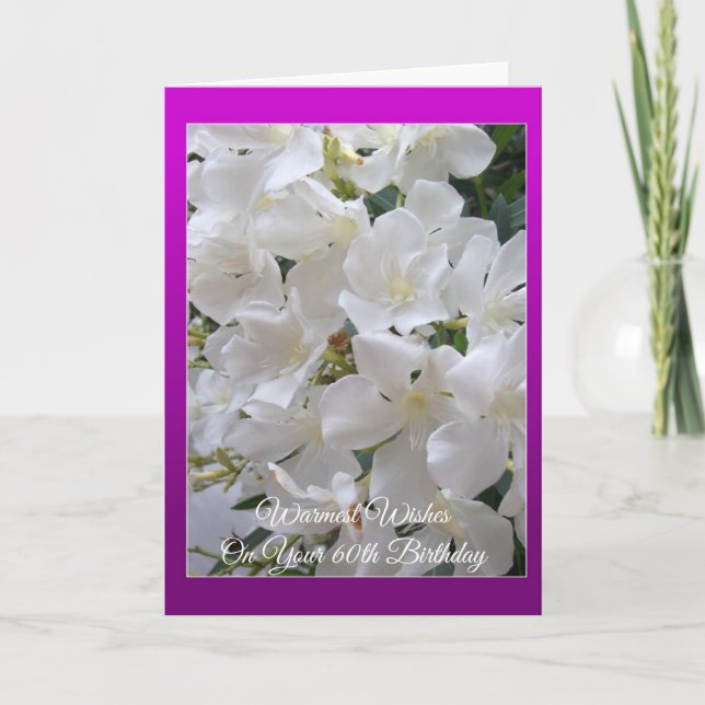 Jasmine Floral Carte personnalisée 60e anniversair (Devant)
