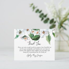 Jasmine Funeral Thank You Card Bereavement Dankeskarte