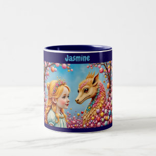 JASMINE ~ Girl and Baby Dragon ~ Tasse