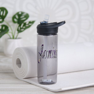 "Jasmine" Lila Blumenname für Mädchen,  Trinkflasche