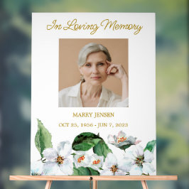 Jasmine Memorial Photo Funeral Acrylic Sign Acrylschild