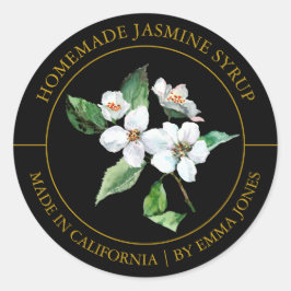 Jasmine Modern Label Runder Aufkleber