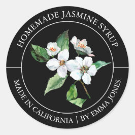 Jasmine Modern Label Runder Aufkleber