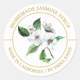 Jasmine Modern Label Runder Aufkleber